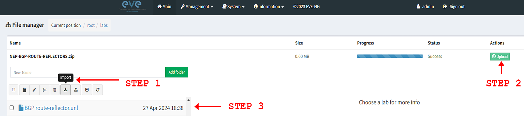 EVE-NG Import 3 Steps EVE-NG Import 3 Steps